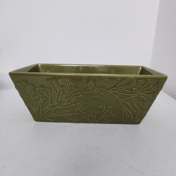 Earthenware, "Let Us Entertain You" NEW, Casserole Dish, Loaf Pan - Picture 7 of 11